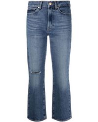 7 For All Mankind - Cropped-Jeans mit hohem Bund - Lyst