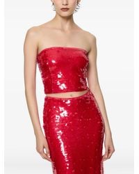 Paris Georgia Basics - Mermaid Sequin Strapless Tube Top - Lyst