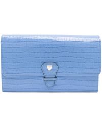 Aspinal of London - Crocodile-Embossed Travel Wallet - Lyst
