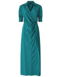 Pinko - Striped-Pattern Wrap Dress - Lyst
