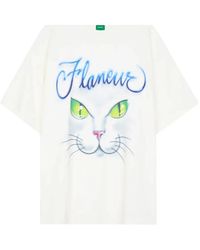 flâneur - Graphic-Print T-Shirt - Lyst