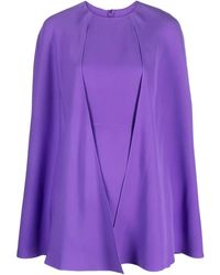 Valentino Garavani - Cape-Style Silk Dress - Lyst