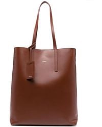 Sandro - Logo-Detail Leather Tote Bag - Lyst