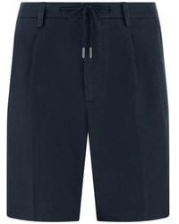 BOGGI - Linen Drawcord-Detail Shorts - Lyst