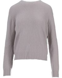 LA ROSE - Gerippter Pullover Mit Rundem Ausschnitt - Lyst