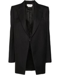 McQueen - Pinstripe Pattern Blazer - Lyst
