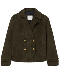 Brooks Brothers - Double-Breasted Suede Jacket - Lyst