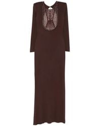 Elisabetta Franchi - Carpet Dress With Embroidered Ries - Lyst