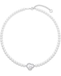 Tasaki - 18K Chants Signature Akoya Pearls And Diamonds Necklace - Lyst