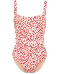Evarae - Cassandra Badpak Met Bloemenprint - Lyst