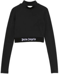Palm Angels - Haut Crop À Logo - Lyst