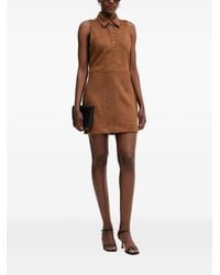 DKNY - Sleeveless Button-Detail Mini Dress - Lyst