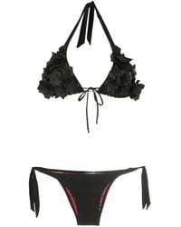 Amir Slama - Floral-Detail Triangle Bikini Set - Lyst