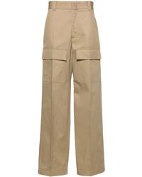 Gucci - Katoenen Cargo Broek Met Wijde Pijpen - Lyst