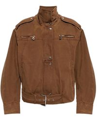 Blumarine - Zipped Belted Jacket - Lyst