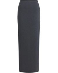 12 STOREEZ - Rear-Slit Wool-Cashmere Skirt - Lyst