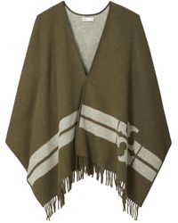 Tory Burch - Gestreepte Cape Met Logo - Lyst