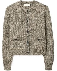 Tory Burch - Cárdigan de tweed con bolsillo - Lyst