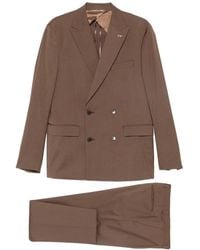 Paoloni - Double-Breasted Peaked-Lapel Suit - Lyst