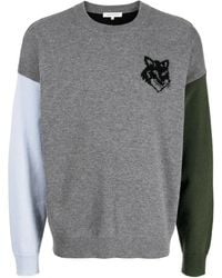 Maison Kitsuné - Intarsia-Knit Logo Wool Jumper - Lyst