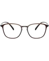 Giorgio Armani - Metal-Frame Rectangle Glasses - Lyst