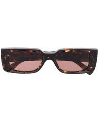 Cutler and Gross - Rectangle Frame Tortoiseshell Sunglasses - Lyst