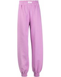 Gcds Slouchy Cotton Track Trousers - Pink