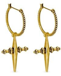 Luv Aj - Orecchini A Cerchio Con Croce - Lyst