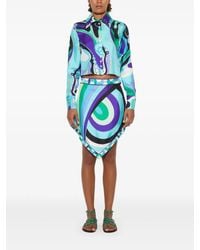 PUCCI - Abstract-Print Asymmetric Mini Skirt - Lyst