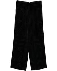 TOTEME - Geometric-Pattern Trousers - Lyst