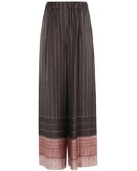 Alysi - Striped Trousers - Lyst