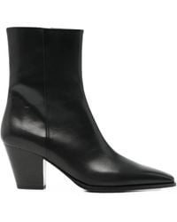 Aeyde - Pointed-Toe Leather Boots - Lyst