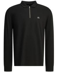 C.P. Company - Half-Zip Piqué Polo Sweater - Lyst