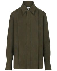 Victoria Beckham - Cut-Out Silk Shirt - Lyst