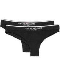 Emporio Armani - Lot De Slips À Taille À Logo - Lyst