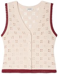 Sandro - Crochet-Knit Vest - Lyst