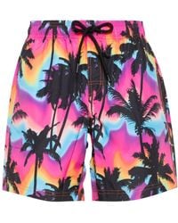 Sundek - Palm Tree-print Swim Shorts - Lyst