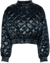 Herno - Logo-patch Diamond-quilted Jacket - Lyst