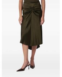 Victoria Beckham - Bela Ruched-Detail Midi Skirt - Lyst