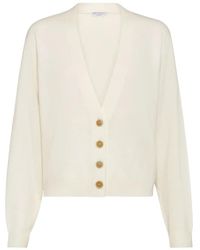 Brunello Cucinelli - Button-Front Cashmere Cardigan - Lyst