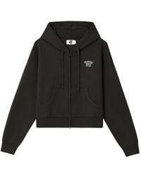 Izzue - Logo-Embroidered Zip-Up Hoodie - Lyst