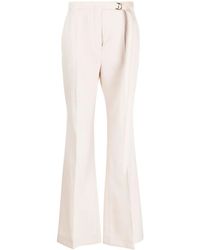 Fendi - High-Waisted Wool Flared Trousers - Lyst
