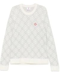 CASABLANCA - Patterned Logo Sweater - Lyst
