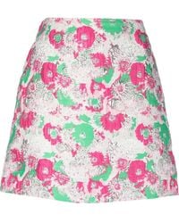 Ganni - Floral-pattern A-line Skirt - Lyst