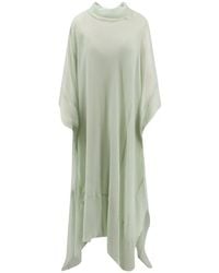 Alberta Ferretti - Chiffon Short-Sleeve Maxi Dress - Lyst