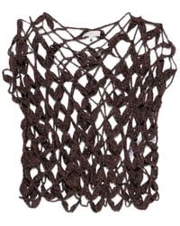 Antonelli - Crochet Open Knit Top - Lyst