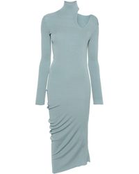 Fendi - Asymmetric Cut-out Midi Dress - Lyst