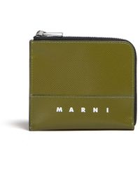 Marni - Portefeuille zippé à logo imprimé - Lyst