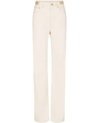 Rabanne - Disc-embellished Straight-leg Trousers - Lyst