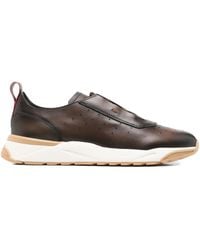 Santoni - Innova Leather Sneakers - Lyst